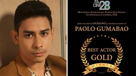 paolo gumabao age|Paolo Gumabao wins best actor for ‘Lockdown’: It has .